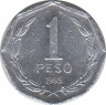 Монета. Чили. 1 песо 1995 год. ав.