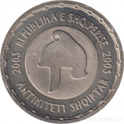Монета. Албания. 50 леков 2003 год.
