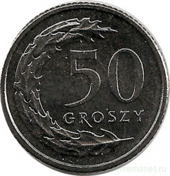 Монета. Польша. 50 грошей 2012 год.