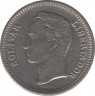 Монета. Венесуэла. 50 сентимо 1965 год. рев.