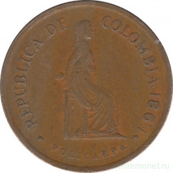 Монета. Колумбия. 5 песо 1981 год.