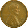 Монета. США. 1 цент 1971 год. Монетный двор D. ав