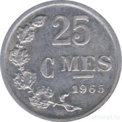 Монета. Люксембург. 25 сантимов 1965 год.