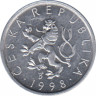  Монета. Чехия. 10 геллеров 1998 год. ав.