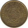Монета. Сейшельские острова. 1 цент 1997 год. рев.