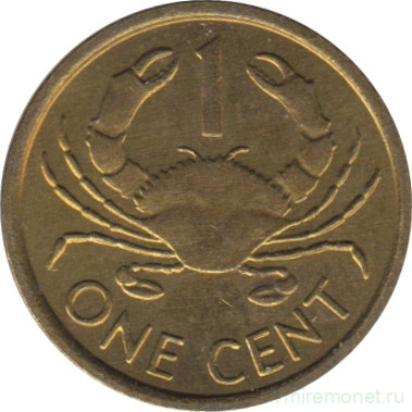 Монета. Сейшельские острова. 1 цент 1997 год.