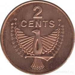 Монета. Соломоновы острова. 2 цента 2005 год.