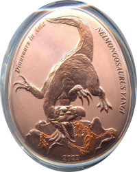 Монета. Самоа. 20 центов 2023. Неймонгозавр.