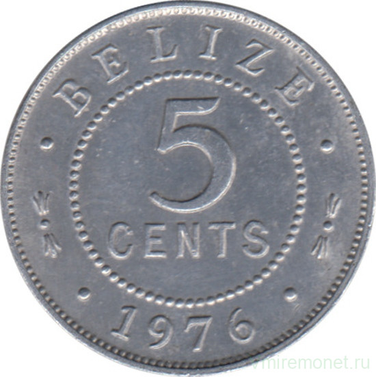 Монета. Белиз. 5 центов 1976 год. Алюминий.