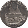 Монета. Острова Гилберта (Кирибати). 1 доллар 2014 год. "Мэйфлауэр". ав.