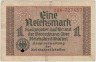 Банкнота. Германия. Третий рейх. Немецкие оккупационные деньги. 1 рейхсмарка 1939 - 1944 годы. Серийный номер - 3 цифры, точка, 6 цифр. Тип R136a.