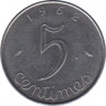 Монета. Франция. 5 сантимов 1962 год. ав.