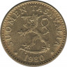 Аверс. Монета. Финляндия. 20 пенни 1980 год.