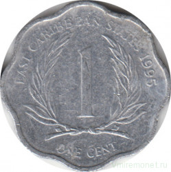 Монета. Восточные Карибские государства. 1 цент 1995 год.
