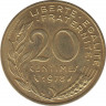 Монета. Франция. 20 сантимов 1978 год. ав.