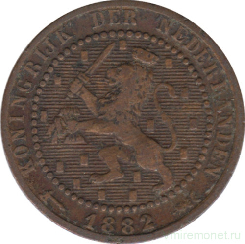 Монета. Нидерланды. 1 цент 1882 год.
