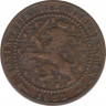 Монета. Нидерланды. 1 цент 1882 год. ав.