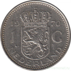 Монета. Нидерланды. 1 гульден 1970 год.