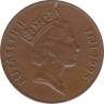 Монета. Фиджи. 2 цента 1995 год. ав.