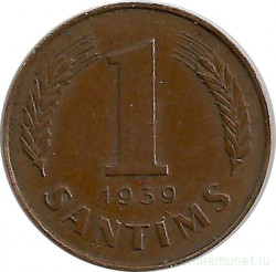 Монета. Латвия. 1 сантим 1939 год.