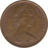 Монета. Бермудские острова. 1 цент 1970 год. рев.