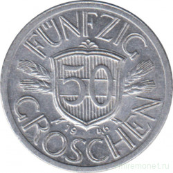 Монета. Австрия. 50 грошей 1946 год.