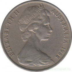 Монета. Австралия. 20 центов 1968 год.