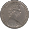 Монета. Австралия. 20 центов 1968 год. ав.