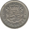 Монета. Люксембург. 25 сантимов 1938 год. (монетная соосность). рев.