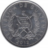 Монета. Гватемала. 25 сентаво 2012 год. ав.