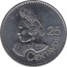 Монета. Гватемала. 25 сентаво 2012 год. рев.