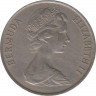 Монета. Бермудские острова. 50 центов 1970 год. рев.