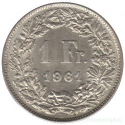 Монета. Швейцария. 1 франк 1961 год.