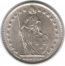 Монета. Швейцария. 1 франк 1961 год.