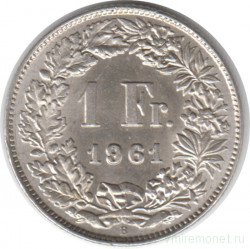 Монета. Швейцария. 1 франк 1961 год.