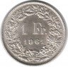 Монета. Швейцария. 1 франк 1961 год.