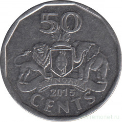 Монета. Свазиленд. 50 центов 2015 год.