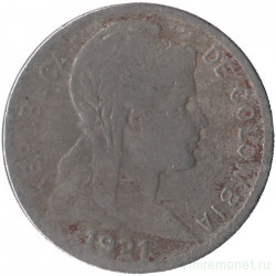 Монета. Колумбия. 1 сентаво 1921 год.