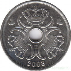 Монета. Дания. 5 крон 2008 год.