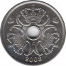 Монета. Дания. 5 крон 2008 год. ав.