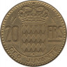 Монета. Монако. 20 франков 1951 год. рев.