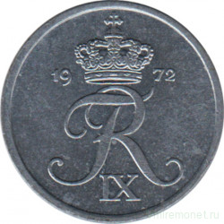 Монета. Дания. 1 эре 1972 год.