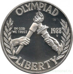 Монета. США. 1 доллар 1988 год (S). XXIV летние Олимпийские игры в Сеуле.