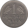 Монета. ФРГ. 1 марка 1977 год. Монетный двор - Гамбург (J). ав.