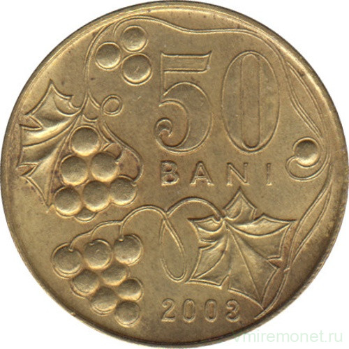 Монета. Молдова. 50 баней 2003 год.