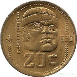 Монета. Мексика. 20 сентаво 1983 год.
