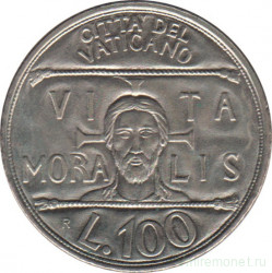 Монета. Ватикан. 100 лир 1993 год. Иисус Христос.