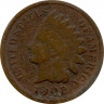 Монета. США. 1 цент 1902 год.