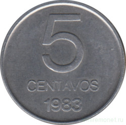 Монета. Аргентина. 5 сентаво 1983 год.