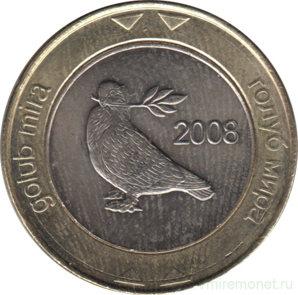 Монета. Босния и Герцеговина. 2 конвертируемые марки 2008 год.